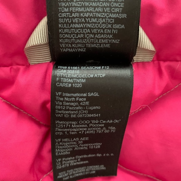 The North Face Girl’s Goose Down Jacket Size L (14/16) - Picture 7 of 10